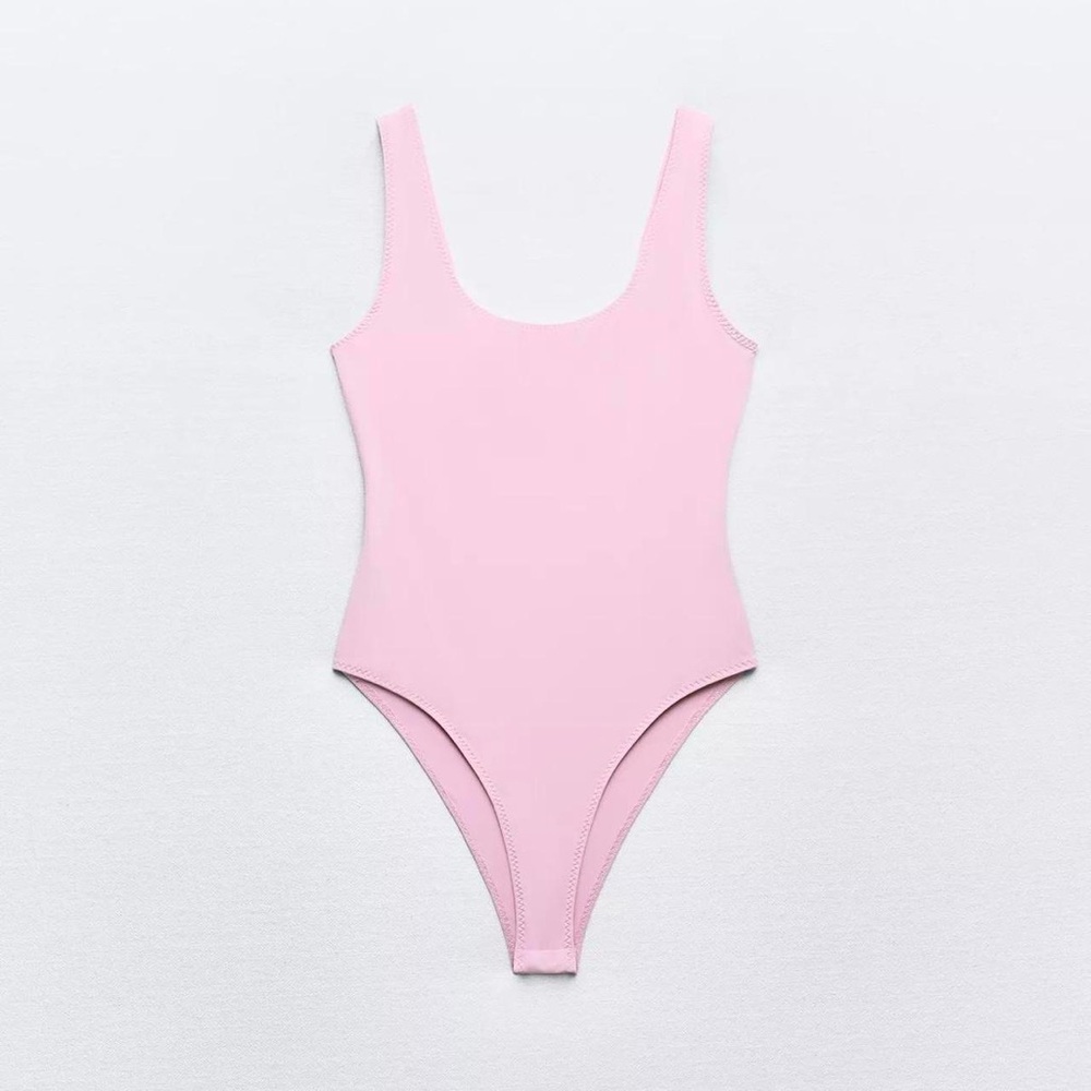 Zara Light Pink Sleeveless Bodysuit
